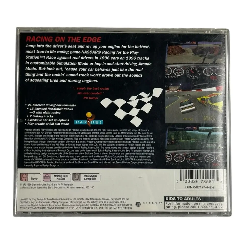 PlayStation 1 PS1 Formula 1 Driver Nascar Racing Video Game‎ Retro Bundle Lot 3